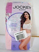 Jockey 3 French Cut Panties Cotton waistband 1487 Pink Fuchsia Floral sz 7
