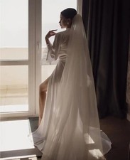 Custom Length Cathedral White Ivory Tulle Wedding Bridal Veil Wedding Bridal