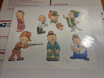 LOONEY TUNES Animation Cel Original Art Cartoons VIRGIL ROSS 13.5 X 17 Large