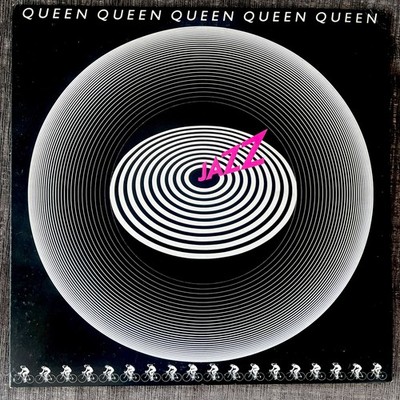 QUEEN JAZZ  JAPAN ELEKTRA P10601E EMBOSSED P/S ALL INSERTS + VINYL MINT P/S EX