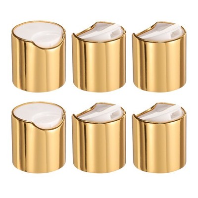 6 Stück für aluminisierte Kunststoffkappen, 28/410, langlebig, gold-weiß