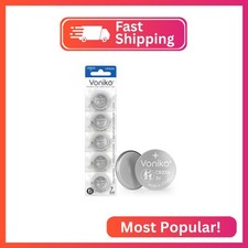 Voniko CR2016 3V Lithium Batteries 5 Pack for Child Safety, Compatible with Remo