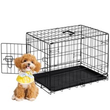 Small Dog Crate 30 Inch Foldable Single Door Dog Cage Pet Kennel