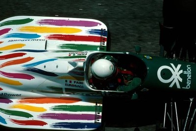 Teo Fabi Benetton B186 San Marino GP Imola Italy 24 April 1986 Old Photo