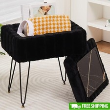 Poggiapiedi ottomano peluche seduta vanità tavolo portaoggetti arredo casa soggiorno nuovo