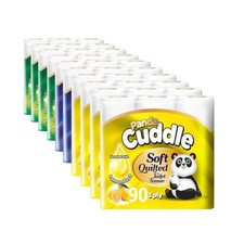 120 Toilettenpapierrollen Zitrone Panda 3-lagig gesteppt geprägt Toilettenpapierrollen Ultra So