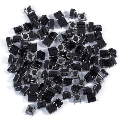 100 Pack Mini Micro Tact Switches Plastic Swithces Push Button Accessories