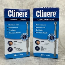 2 Packs! Clinere Personal Ear Cleaners Soft Flexible Plastic Wax Remover -20 TTL