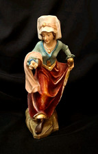 Große Holzfigur Moriskentänzer Tanzjungfer Holz handgeschnitzt handbemalt 32 cm