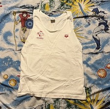 Vintage Arena Lifeguard Tank Top Shirt Size L MADE IN USA Beach Pool Summer