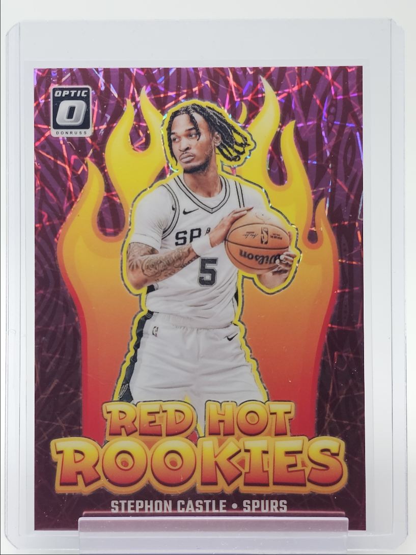 STEPHON CASTLE 2024-25 DONRUSS OPTIC RED HOT ROOKIES PINK VELOCITY /79 Q5646