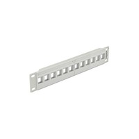 10″ Keystone Patchpanel 12 Port Grau