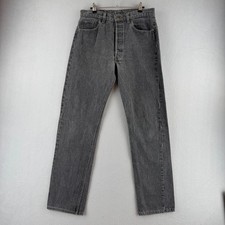 Vintage Levis Jeans Mens 34x36 Fits 31x32 Faded Black 501 90s Made in USA