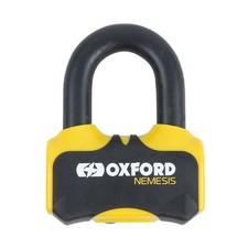 Oxford Nemesis Motorrad Scheibenschloss 16mm ultrastark Motorrad Vorh&auml;ngeschloss gelb