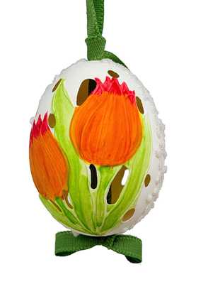 #ad #ad Easter Egg Ornament: Peter#x27;s Seasons GMBH; Die Cut Tulip Egg $21.24