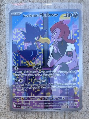 Team Rockets Murkrow Holo Illustration Card 200/182 Destined Rivals Series