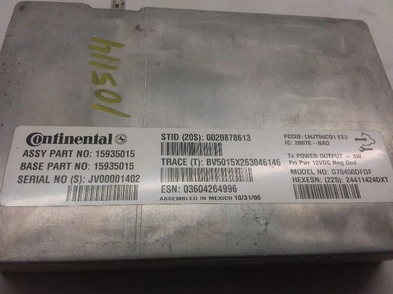 Pontiac G8 2008 2009 chasis ECM comunicación módulo OnStar 25911919 Foto 4 de 4