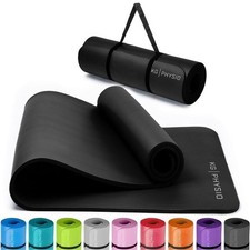 Premium 10mm Thick Yoga Mat 72x24 - Pain Relief Non Slip Home Gym Exercise Mat