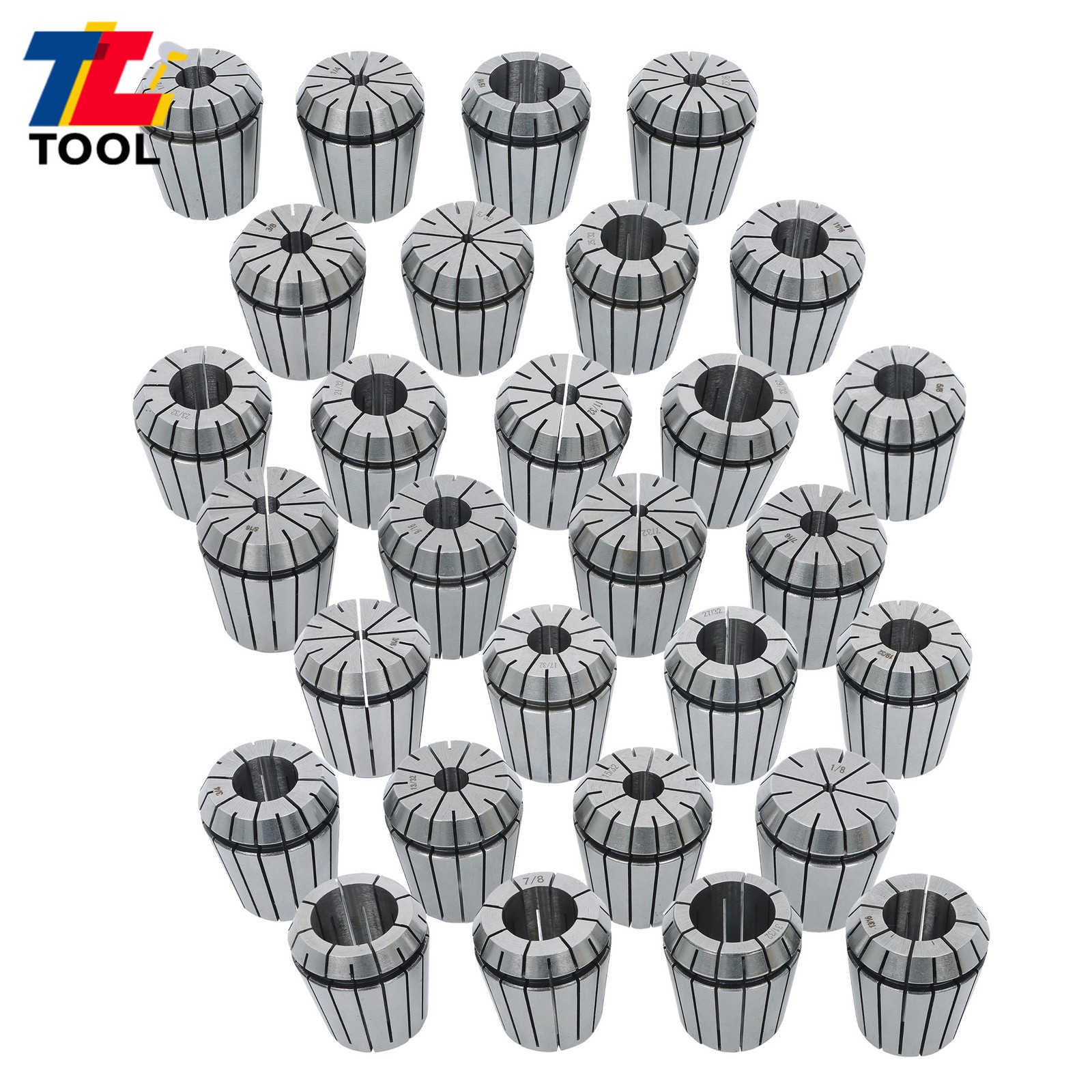 ER40 (29Pcs) Collet Set High Precision CNC Spring Clamping Collets US