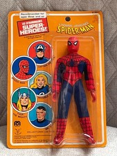Product Image: VINTAGE 1979 MEGO PIN PIN TOYS 8" SPIDERMAN ACTION FIGURE NEW ON CARD NEAR MINT