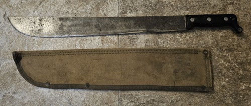 True Temper U.S. TT-18-B 1943 18" Machete w/ U.S. Marked Scabbard Sheath