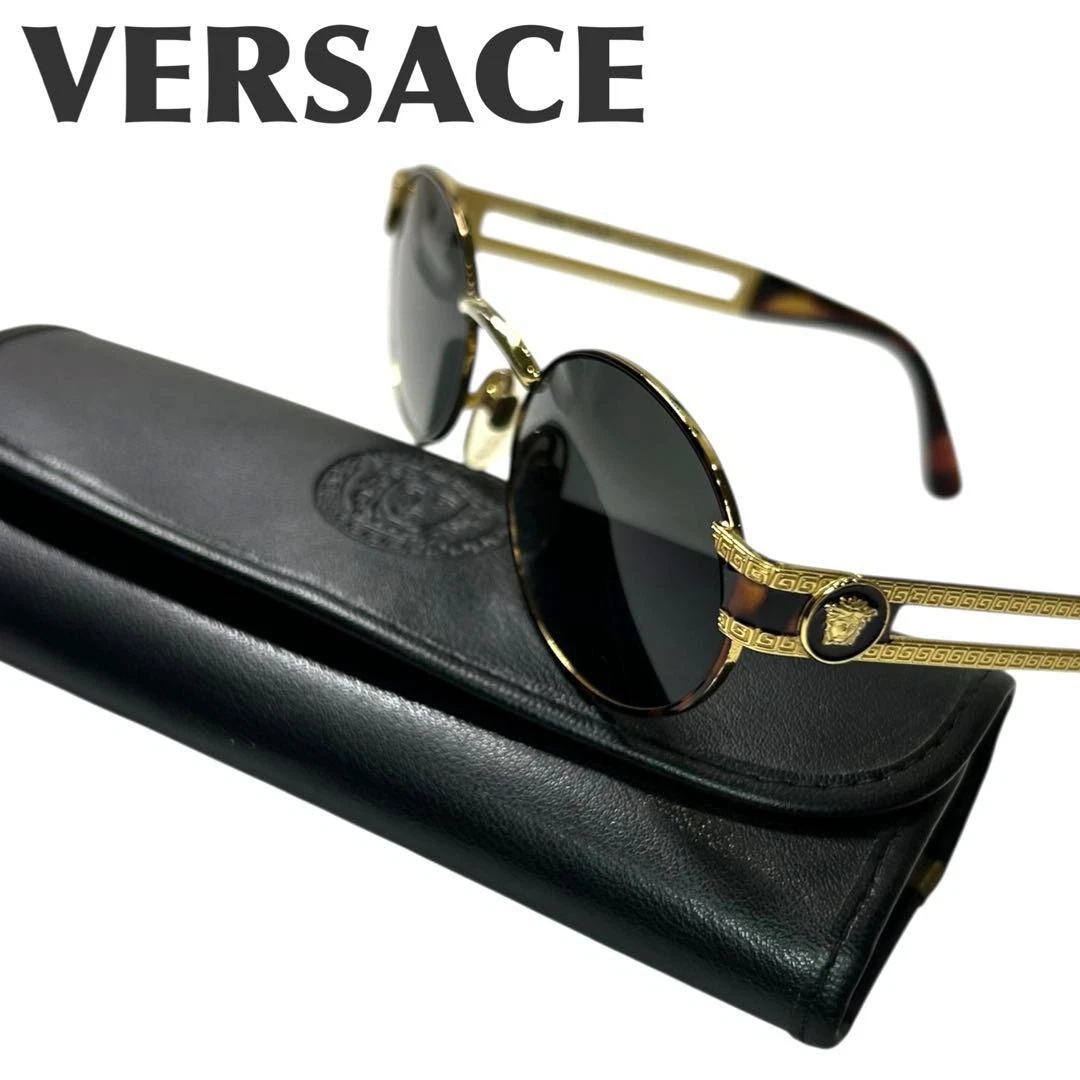 GIANNI VERSACE MOD.S61 サングラス ヴィンテージ GIANNI VERSACE Mod.S61 col 14L Sunglasses Gold Brown Frame Medusa