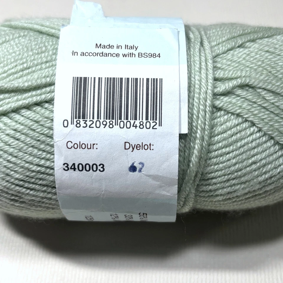 1 Skein Debbie Bliss Baby Cashmerino Sport Yarn Color 34003 Pale Green - Image 3 of 4