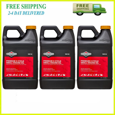 Briggs & Stratton 4-Cycle 48 oz Small Engine Oil SAE 30 ( Pack of 3 ) NEW