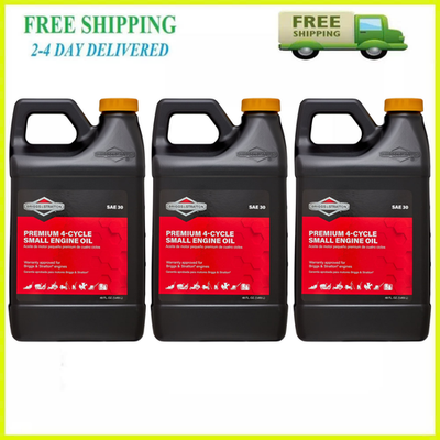 #ad #ad Briggs amp; Stratton 4 Cycle 48 oz Small Engine Oil SAE 30 Pack of 3 NEW $31.99