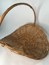 Vintage Large French Wicker Flowers Herbs Gathering Basket 20 Rustic Farmhouse