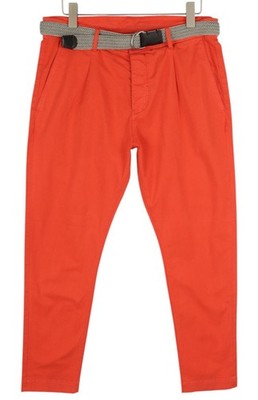 ANTONY MORATO Men's Red Chino Trousers W34 Carrot Fit Pleated Belted
