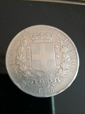 5 LIRE 1876 R  VITTORIO EMANUELE II REGNO D'ITALIA SCUDO ARGENTO  '900