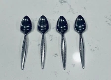 Oneida (4) Community Venetia Solid Stainless Steel 6 1/8" Dinner Spoons 1970s