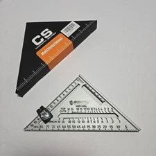 RONGPRO  7" Aluminum Heavy Duty Rafter Square Ruler Protractor Combination Tool