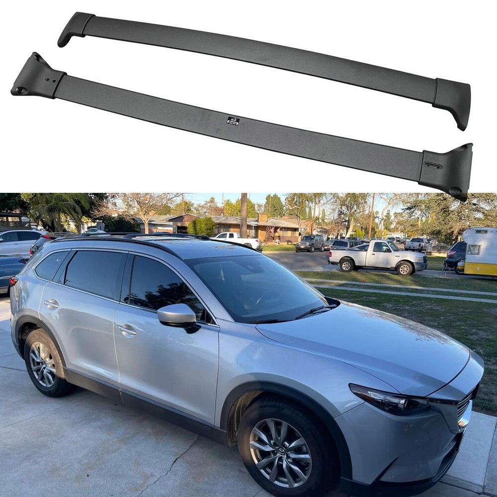 2PCS Cross Bar Roof Rack Rail Cargo Carriers Fits For Mazda CX-9