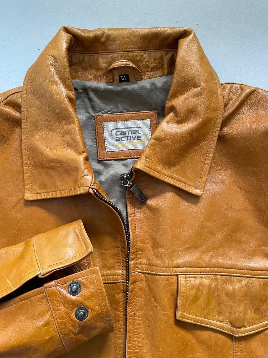 ジャケット・アウター 80s CAMEL TROPHY A-2 real leatherblouson Vintage Timberland Leather Jacket Size L - XL Leather Jacket