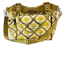 Petunia Pickle Bottom Diaper Bag City Carryall Lights of Lisbon Yellow Green