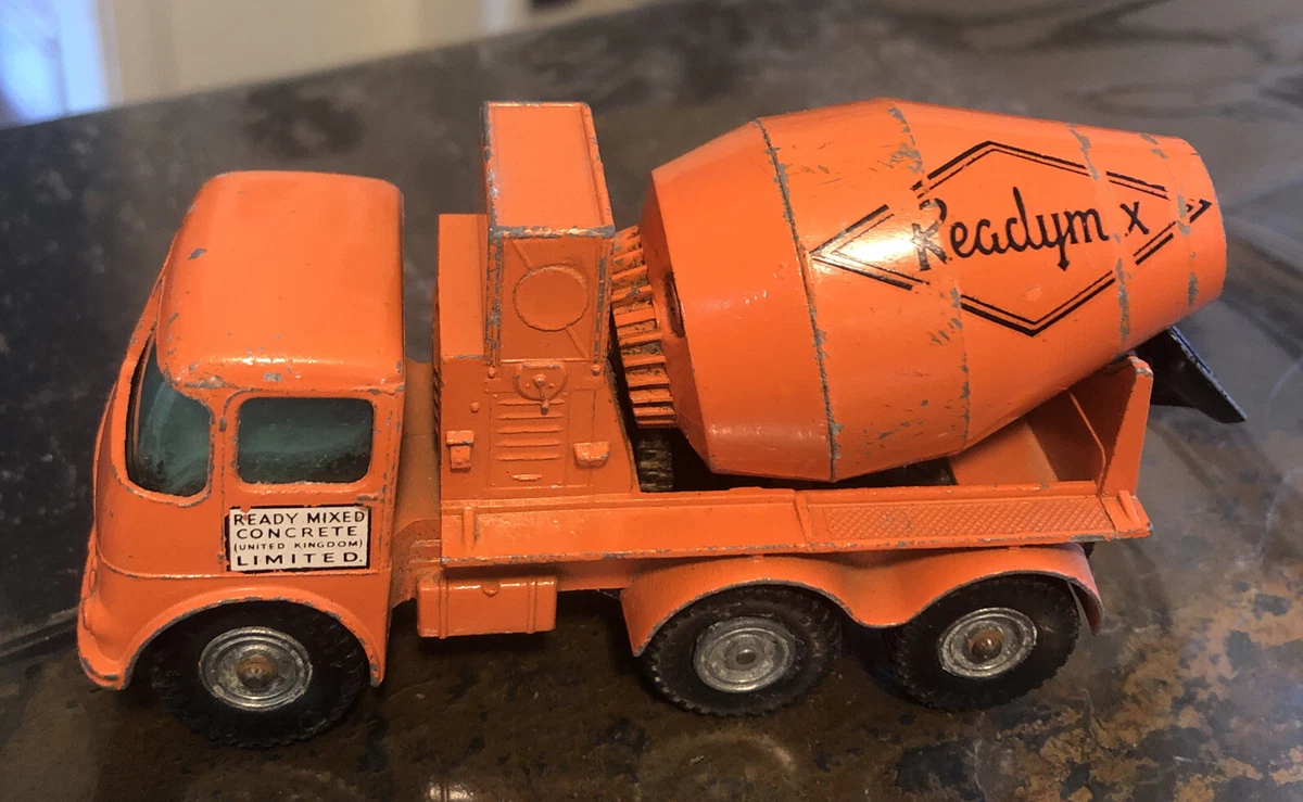 Vintage Lesney Matchbox King Size K-13 Orange Ready Mix Concrete 