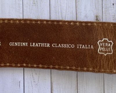 Vera Pelle Italian Leather Belt, Brown, Small 30-32”, NEW | eBay display picture 3
