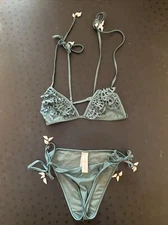 Zimmermann Synthetic 'veneto Scallop Frill' Lasercut  shell trimmed  1 Medium 