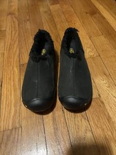 KEEN Warm Dry Clogs Mocs Slip-On Shoes Faux Fur Lining Black Womens 6.5
