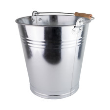 ✅Robust Zinkeimer mit Holzgriff – Dekoeimer Metalleimer 5L, 7L, 10L, 12L, 15L