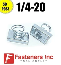 (#4187) P7006-1420 1/4"-20 Mini / Junior Spring Nuts for Unistrut Channel 50/BOX