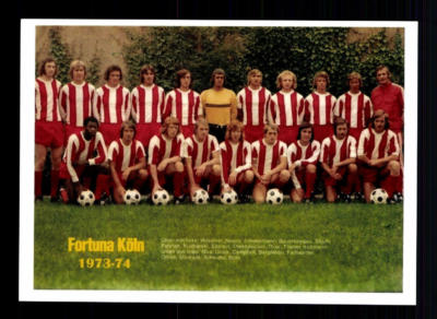 Fortuna Köln Mannschaftskarte 1973-74 TOP