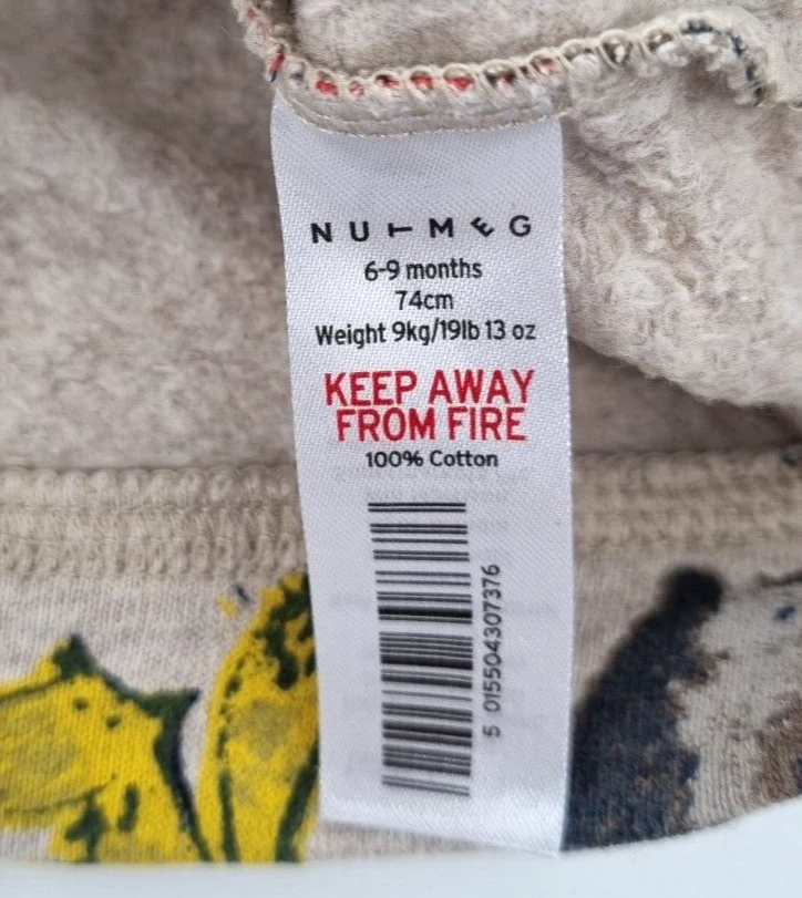 SACAI Felpa con cappuccio noce moscata felpa blusa per ragazzo taglia 74 (6 9 M) 100% cotone