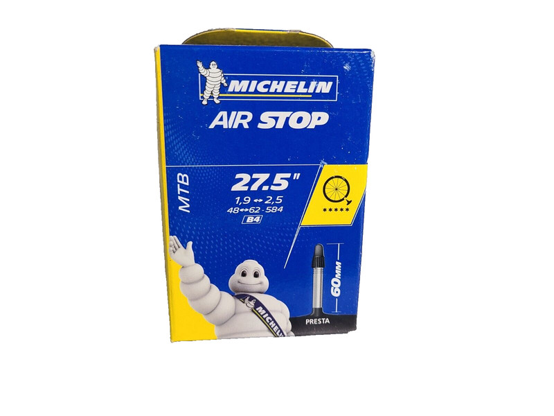 9 (nine)  x Michelin AirStop Inner Tubes,  27.5 x  1.9-2.5 / 60 mm Presta Valve