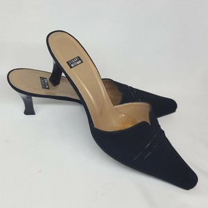 black kitten heel mule