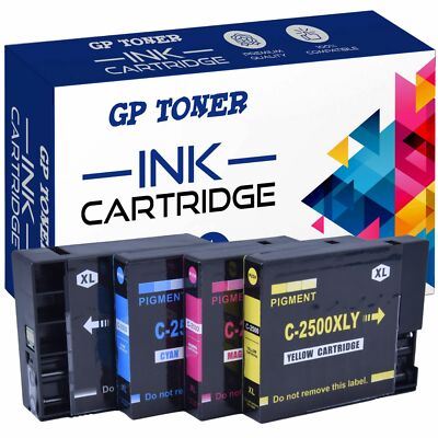 4x Tintenpatronen XL für Canon MAXIFY MB5050 MB5150 MB5350 ersetzt PGI-2500XL
