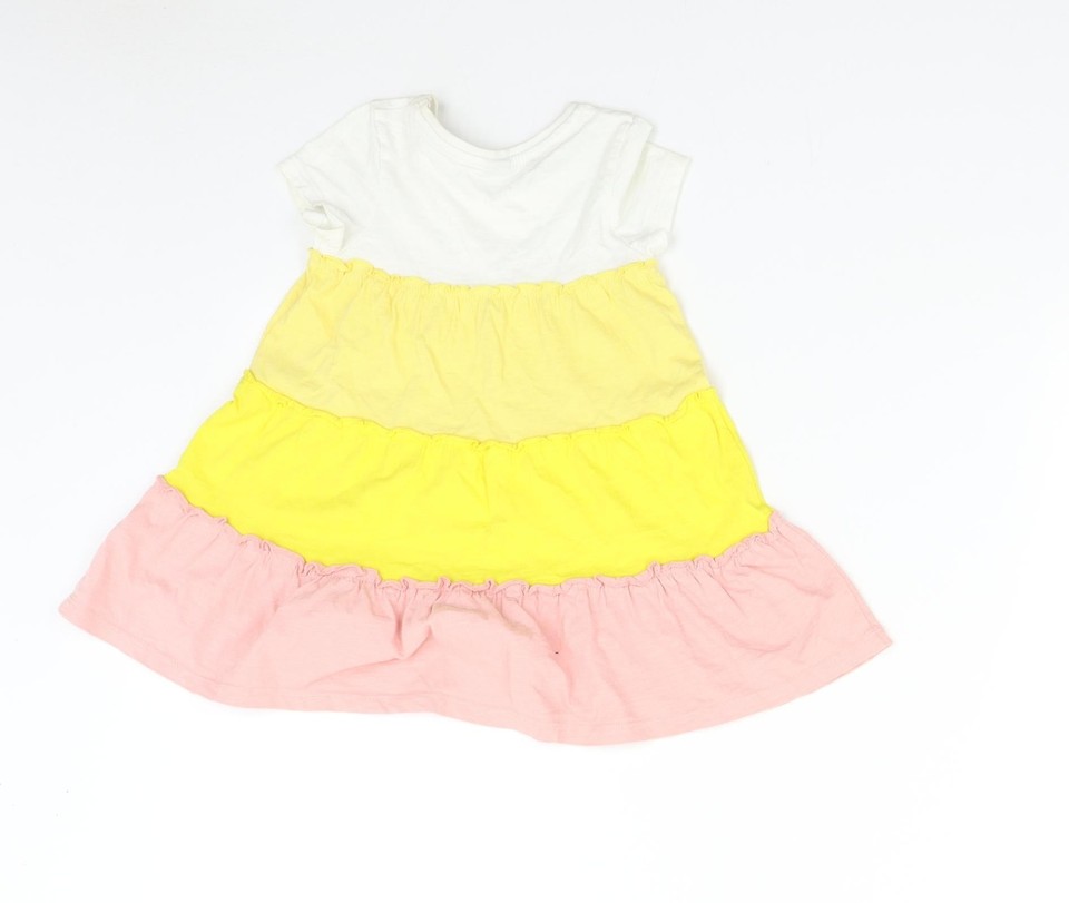 Robe T-shirt Fille TU Coton Gris Taille 6 Ans – Sans Manches – Bon état