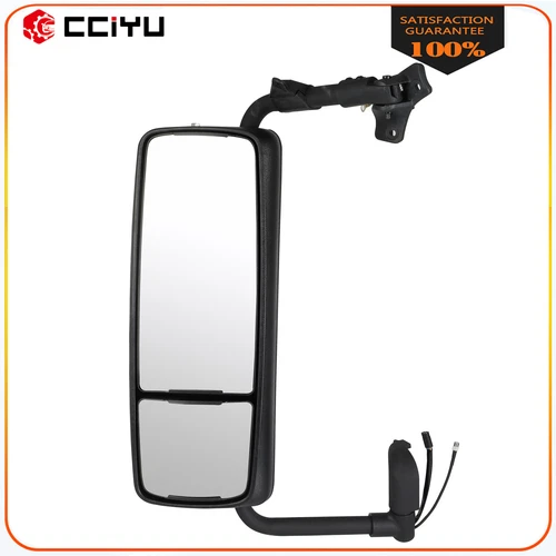 Truck Mirror Complete Door Black Driver Side For 2004-2017 Volvo VNL